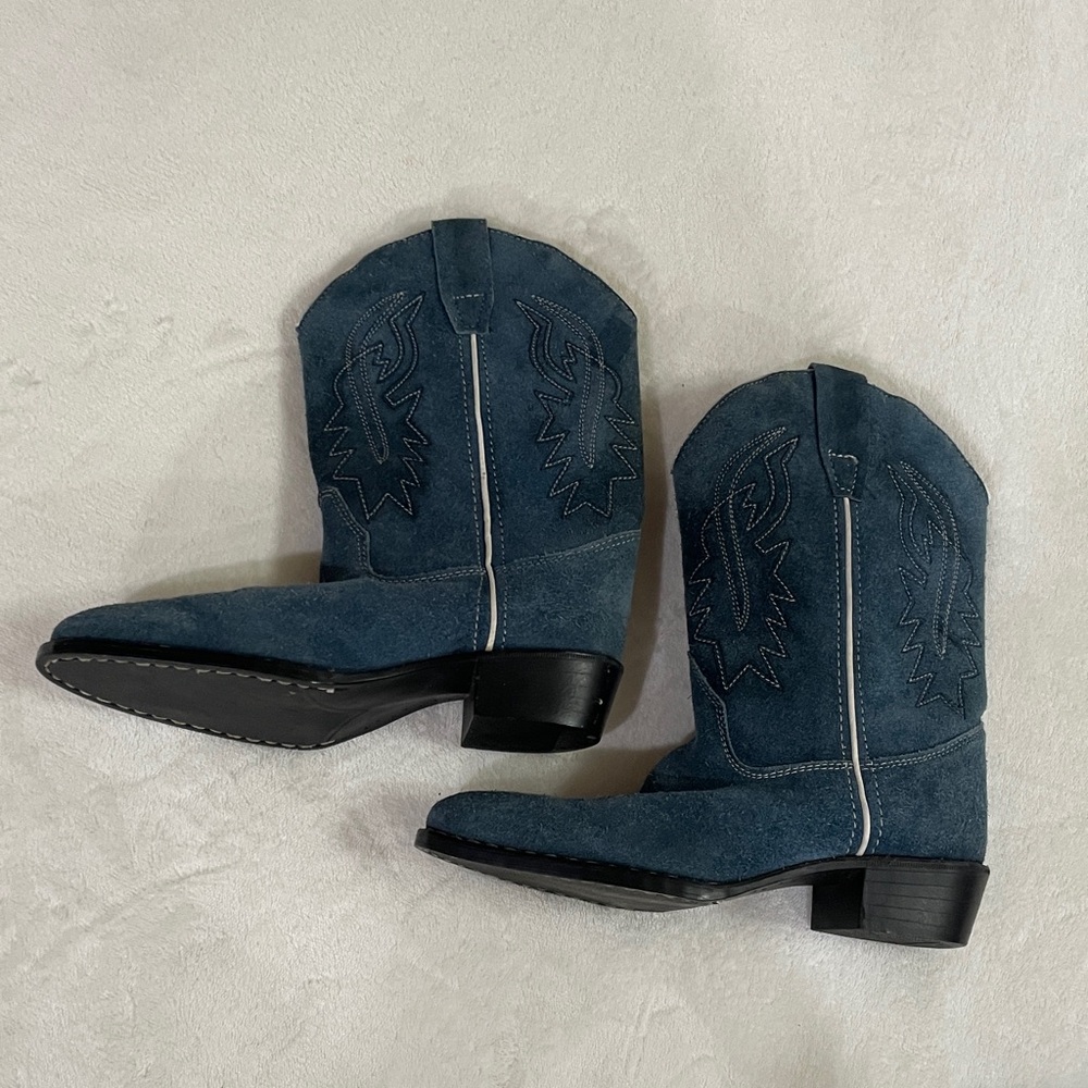 Blue Kids Cowboy Boots - Picture 2 of 5